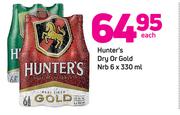 Hunter’s Dry Or Gold NRB-6x330ml Each