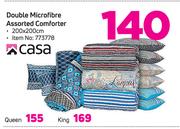Casa Double Microfibre Assorted Comforter