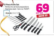 Mainstays 13 Piece Knife Set-Per Set