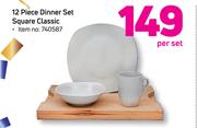 12 Piece Dinner Set Square Classic-Per Set
