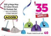 Addis Plastic Toilet Brush Set