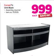 Curved TV Unit Black-Each