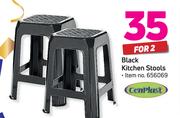 Cenplast Black Kitchen Stools-For 2