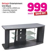 Ballagio Entertainment Unit Black H51 x W119 x D39.5cm-Each