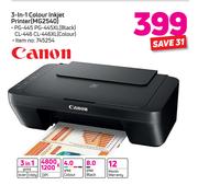 Canon 3-In-1 Colour Inkjet Printer MG2540