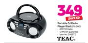Teac Portable CD Radio Player Black PC-D90