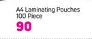 Logik A4 Laminating Pouches 100 Piece