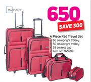 Mainstays 4 Piece Red Travel Set
