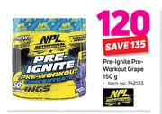 NPL Pre Ignite Pre Workout Grape-150g 