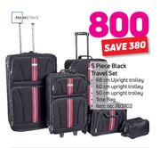 Mainstays 5 Piece Black Travel Set