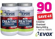 Evox Creatine Overload Berry-650g Each