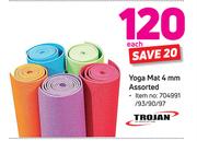 Trojan Yoga Mat 4mm Assorted-Each