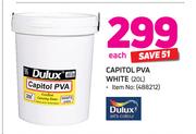 Dulux Capitol PVA White-20Ltr