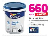 Dulux Acrylic PVA-20Ltr