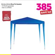 Out & About 2.4m x 2.4m Blue PE Gazebo