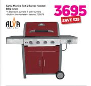 Alva Santa Monica Red 4 Burner Hooded BBQ G628