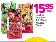 Liqui Fruit 100% Fruit Juice Blend Assorted Carton-1Ltr Each