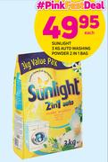 Sunlight Auto Washing Powder 2 In 1 Bag-3Kg Each