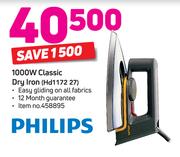 Philips 1000W Classic Dry Iron HD1172 27