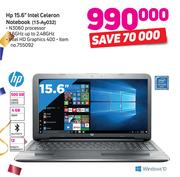HP 15.6” Intel Celeron Notebook 15-AY032