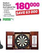 Puma Stadium Dartboard And Cabinet Set