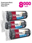 Superman Black Value Refuse Bags 20’s-Each