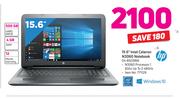 HP 15.6" Intel Celeron N3060 Notebook 14-BSO19NI