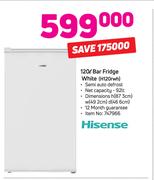 Hisense 120Ltr Bar Fridge White H120RWH