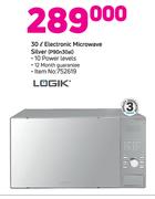 Logik 30Ltr Electronic Microwave (Silver) P90N30Al