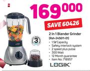 Logik 2 In 1 Blender Grinder RSH-245611-01