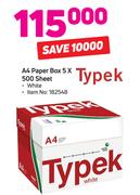 Typek A4 White Paper Box-5 X 500 Sheet