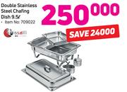 Tissolli Double Stainless Steel Chafing Dish 9.5Ltr