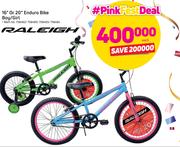 Raleigh 16” Or 20” Enduro Bike Boy/Girl-Each