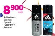 Adidas Mens Deodorant Dynamic Pulse-150ml Each