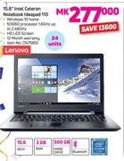 Lenovo 15.6" Intel Celeron Notebook Ideapad 110