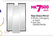 New Dress Mirror In White, Mahogany Or Black-Each