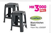 Cenplast Black Kitchen Stool-For 2