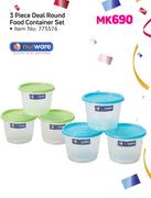 Nu Ware 3 Piece Deal Round Food Container Set