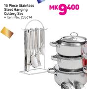 16 Piece Stainless Steel Hanging Cutlery Set