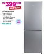Hisense 299L Bottom Freezer H299BME