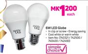 Simple Choice 6W LED Globe-Each
