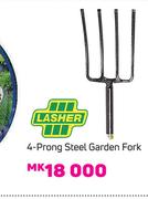 Lasher 4-Prong Steel Garden Fork