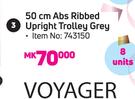 Voyager 50cm Abs Ribbed Upright Trolley Grey 