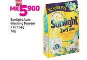 Sunlight Auto Washing Powder 2 In 1 Bag-3Kg
