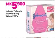 Johnson's Gentle All Over Baby Wipes-288's