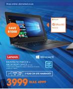 Lenovo Ideapad Notebook+Microsoft Office IP1105