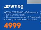 Smeg 60cm Ceramic Hob SE364TD