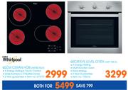 Whirlpool 60cm Ceran Hob AKT8210LX+60cm Eye Level Oven AKP 738 IX