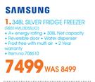 Samsung 348Ltr Silver Fridge Freezer RB31HWJ3DSSUO