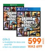 XBOX One Or PS4 GTA 5-Each
